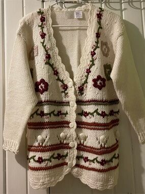 Needles & Yarn vintage floral cardigan-small EUC